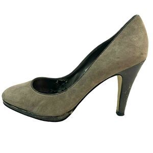 Franco Sarto Gray Suede High Heel Pumps Size 7.5